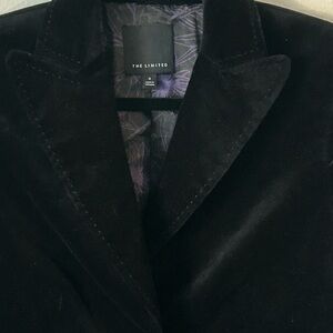 The Limited Black Velvet Pantsuit